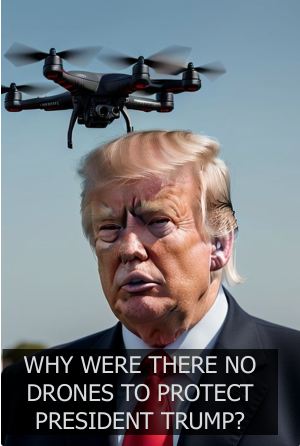 WHERE WERE THE SECURITY DRONES AT TRUMP RALLY?